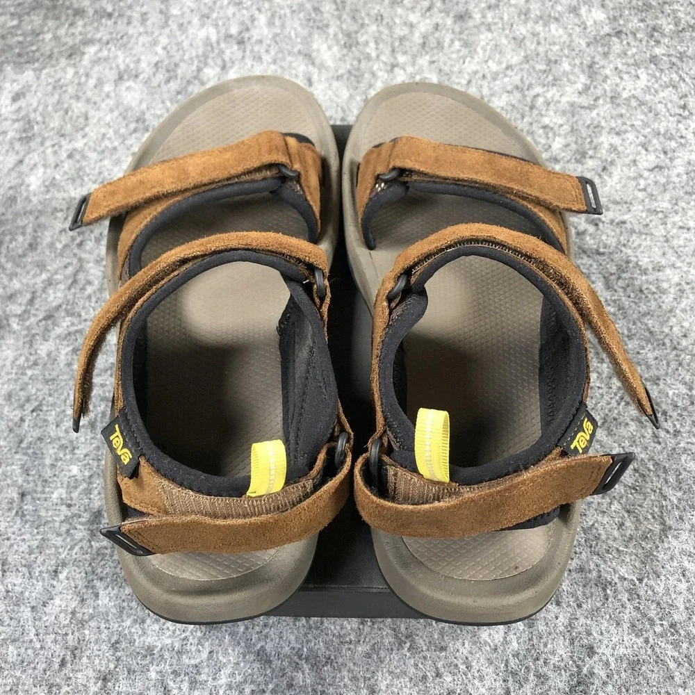 Teva Sandals Mens 8 Brown Suede Hook & Loop Hiking Outdoor Comfort Shoes